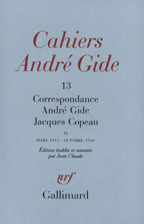 Buch Correspondance Copeau