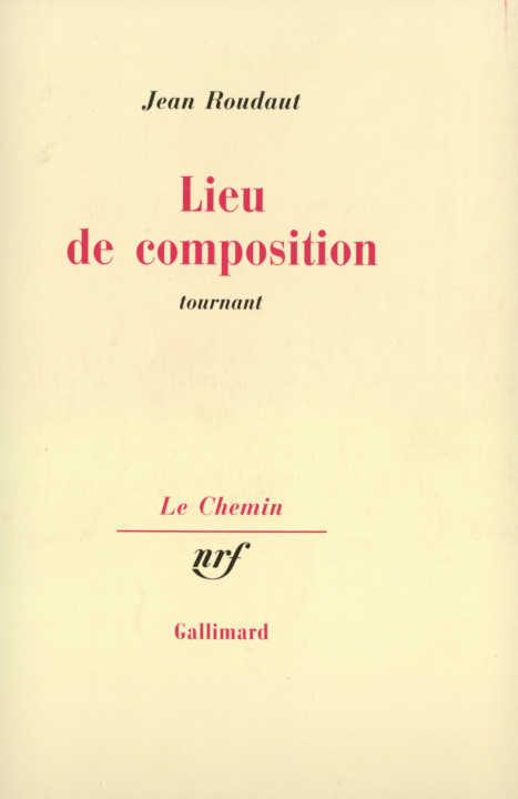 Kniha Lieu de composition Roudaut