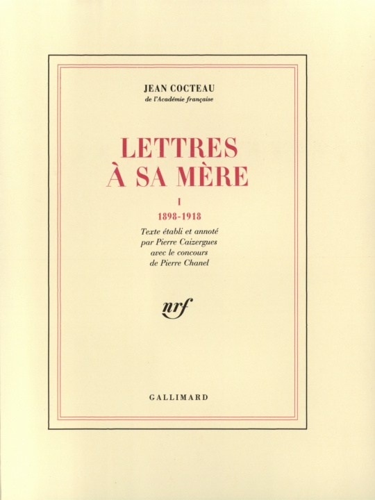 Boek Lettres à sa mère Cocteau