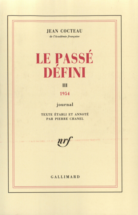 Kniha Le Passé défini Cocteau