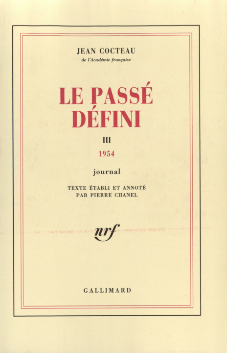 Buch Le Passé défini Cocteau