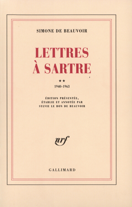 Kniha Lettres à Sartre Beauvoir