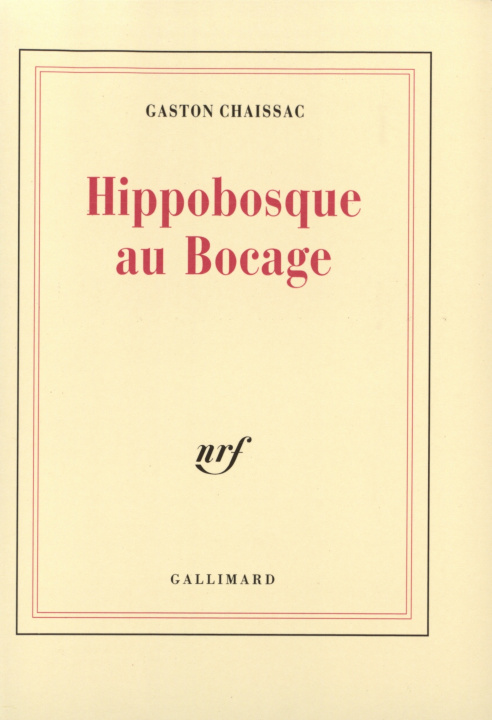 Kniha Hippobosque au Bocage Chaissac