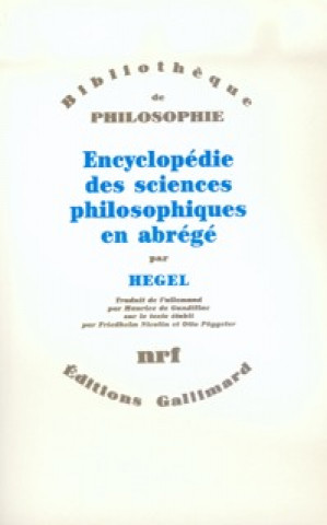 Carte Encyclopédie des sciences philosophiques en abrégé Hegel