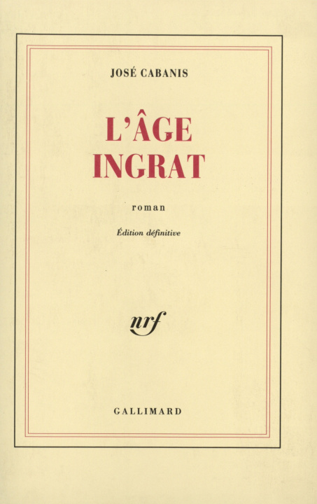 Knjiga L'âge ingrat Cabanis