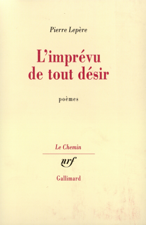Knjiga L'imprévu de tout désir Lepère
