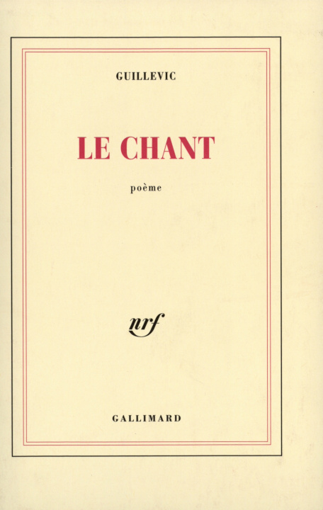 Knjiga Le Chant Guillevic
