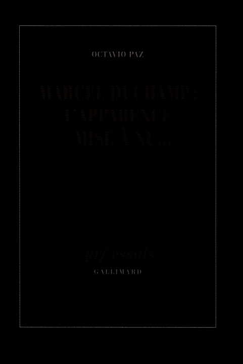 Knjiga Marcel Duchamp : l'Apparence mise à nu... Paz