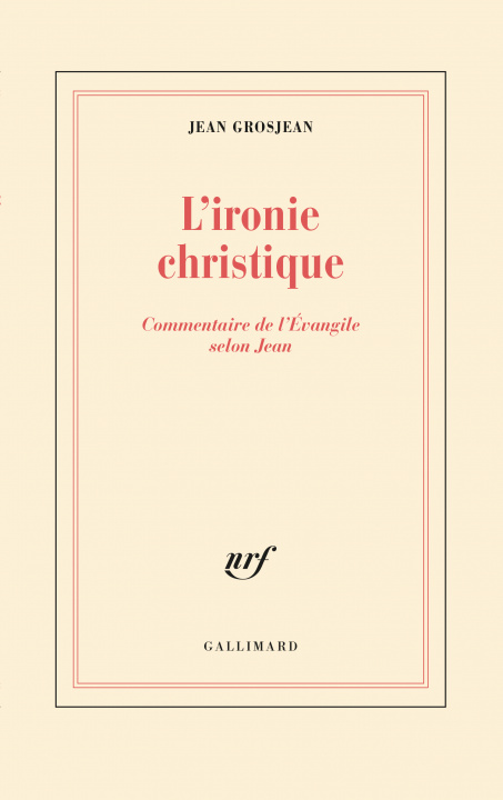 Книга L'ironie christique Grosjean