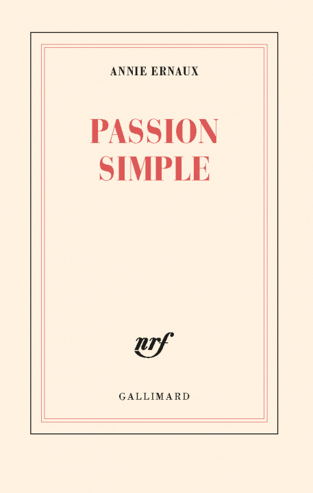 Könyv Passion simple Ernaux