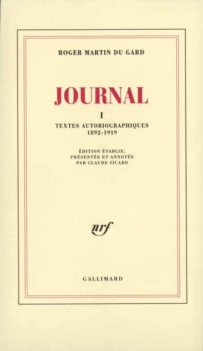 Książka Journal Martin du Gard