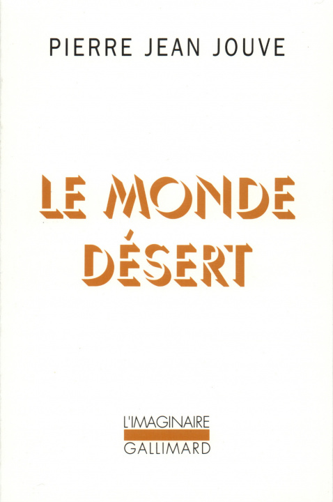 Könyv Le Monde désert Jouve