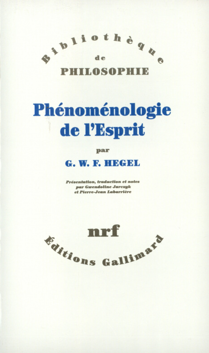 Buch Phénoménologie de l'Esprit Hegel