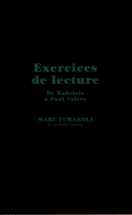 Boek Exercices de lecture Fumaroli