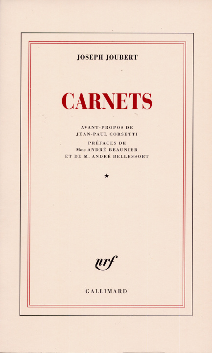 Kniha Carnets Joubert