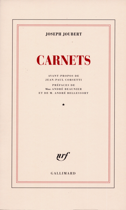 Knjiga Carnets Joubert