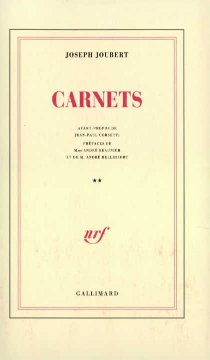 Knjiga Carnets JOUBERT