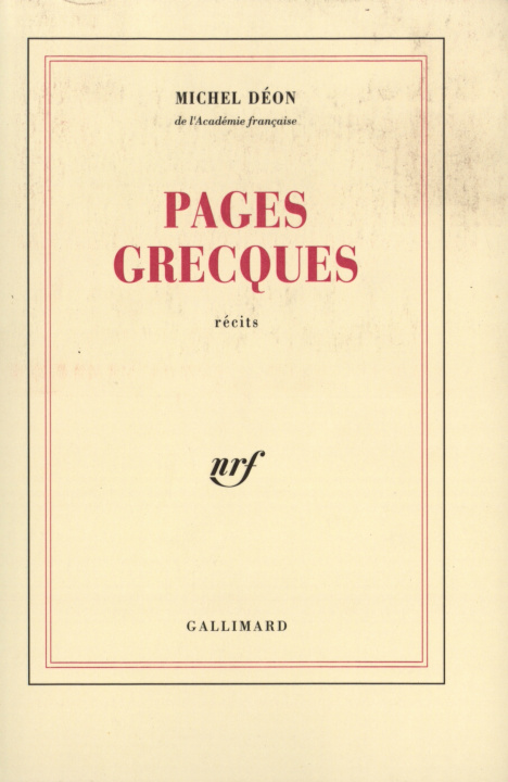 Knjiga Pages grecques Déon