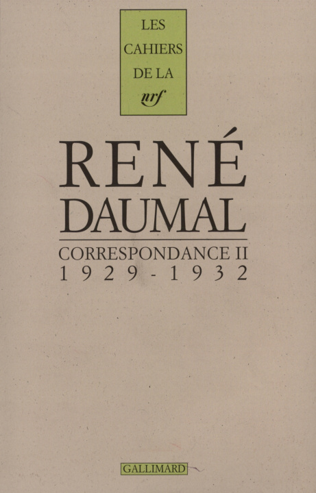 Buch Correspondance Daumal