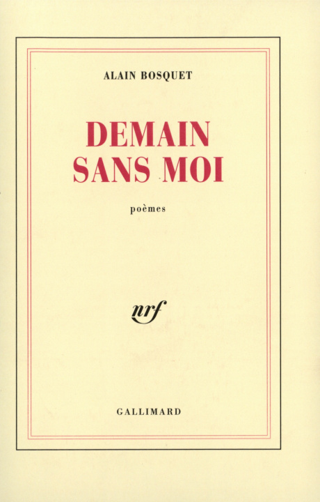Knjiga Demain sans moi Bosquet