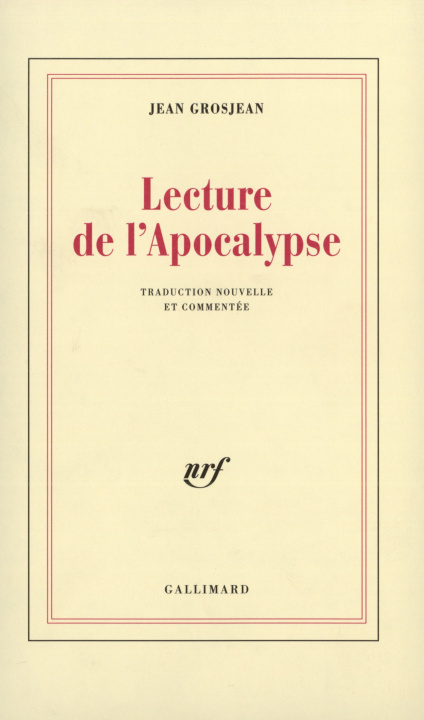 Kniha Lecture de l'Apocalypse Grosjean