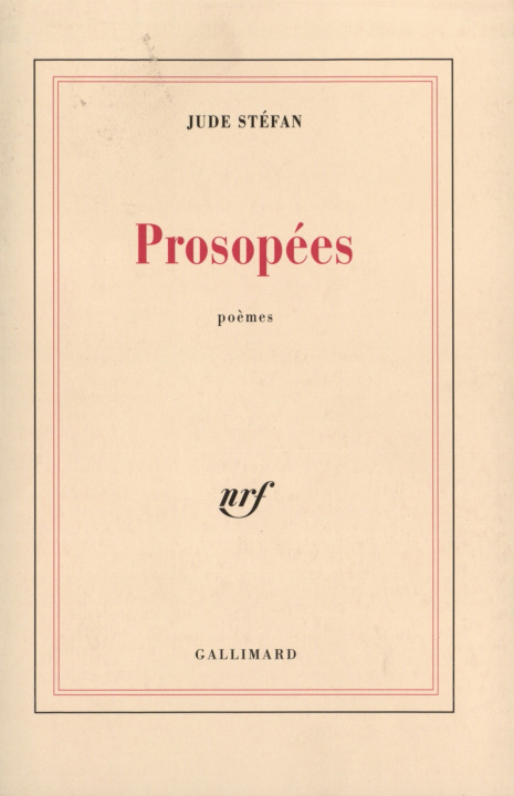 Knjiga Prosopées Stéfan