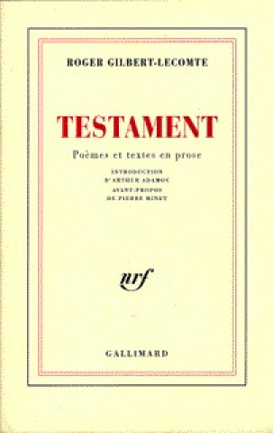 Книга Testament Gilbert-Lecomte