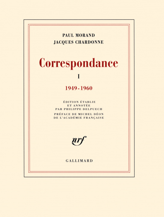Könyv Correspondance (1949-1960) 1 Morand
