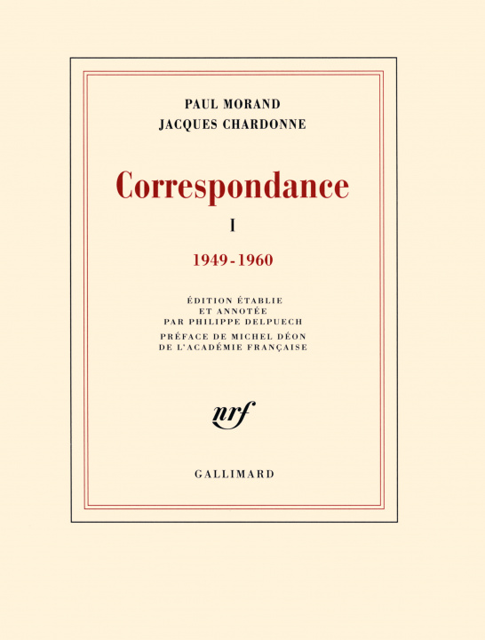 Book Correspondance (1949-1960) 1 Morand