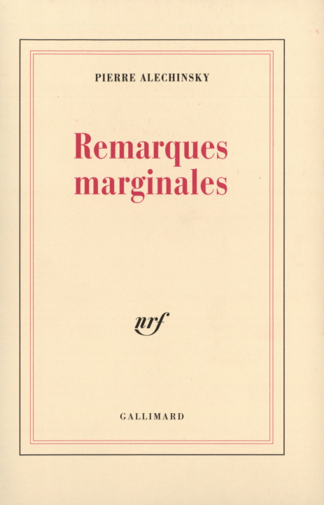Book Remarques marginales Alechinsky