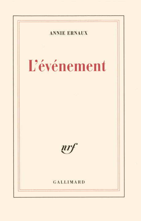 Könyv L'événement Ernaux