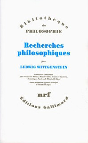 Carte Recherches philosophiques Wittgenstein