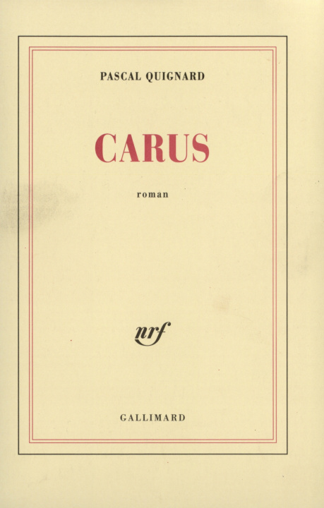 Book Carus Quignard