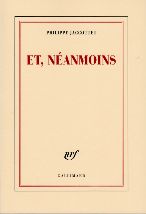 Buch Et, néanmoins Jaccottet