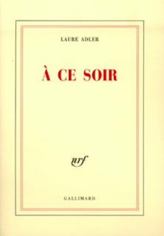 Knjiga À ce soir Adler