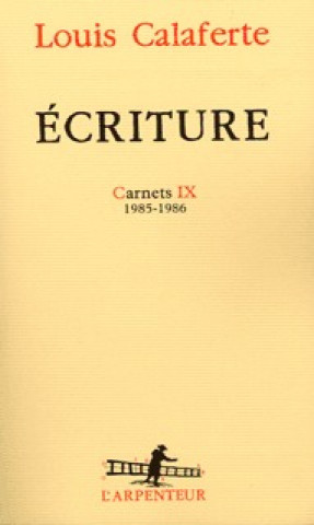 Knjiga Écriture Calaferte