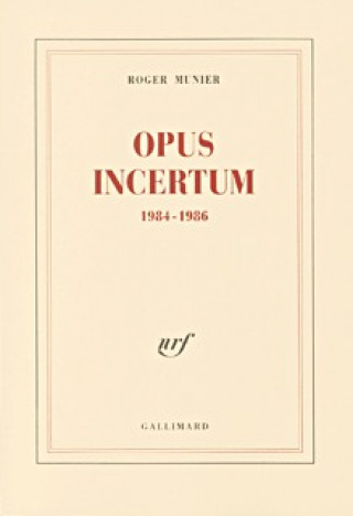 Knjiga Opus incertum Munier