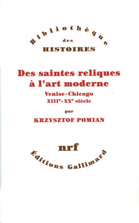 Kniha Des saintes reliques à l'art moderne Pomian