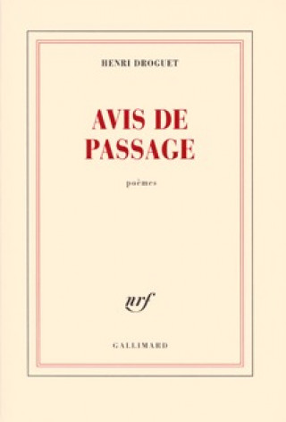 Kniha Avis de passage Droguet