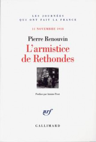 Kniha L'armistice de Rethondes Renouvin