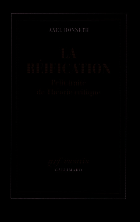 Knjiga La réification Honneth