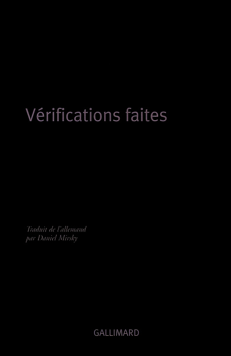 Book Vérifications faites Schlink