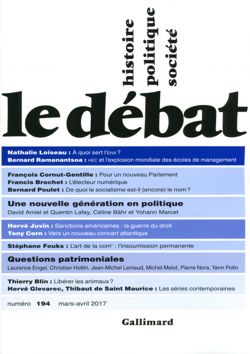 Knjiga Le Débat 