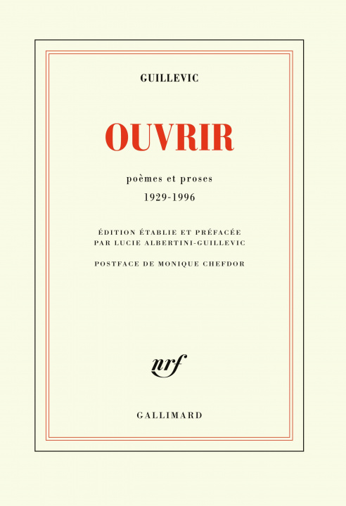 Book Ouvrir Guillevic