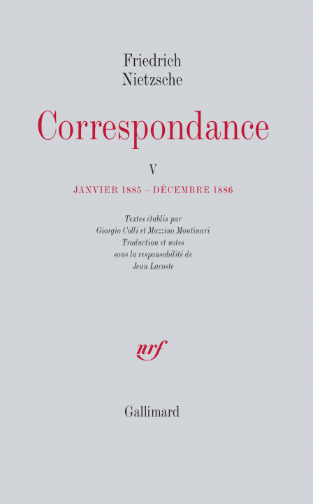 Knjiga Correspondance Nietzsche