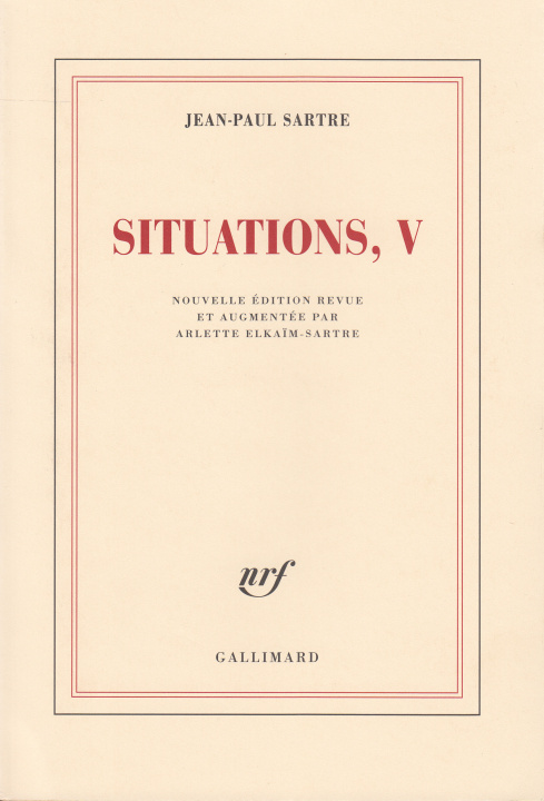 Book Situations Sartre