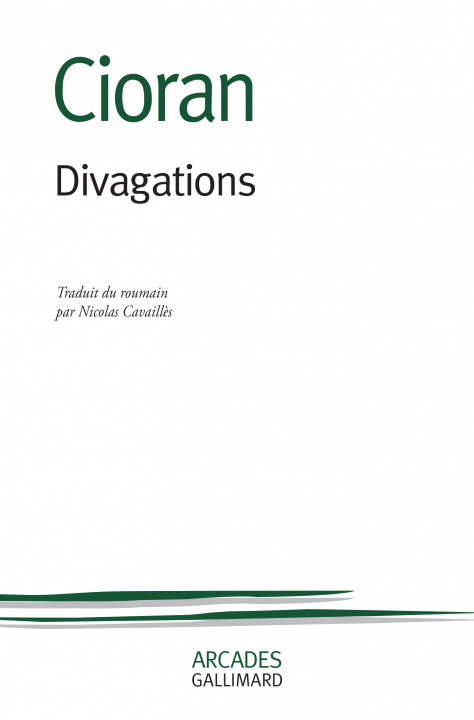 Book Divagations Cioran