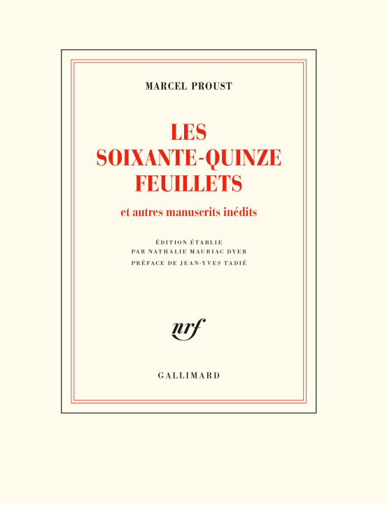 Kniha Les soixante-quinze feuillets Proust