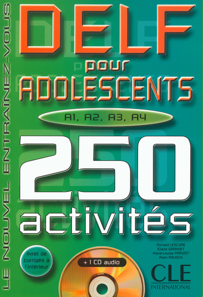 Kniha Delf pour adolescents a1 a2 a3 a4 250 activiteslivre + cd audio Richard Lescure