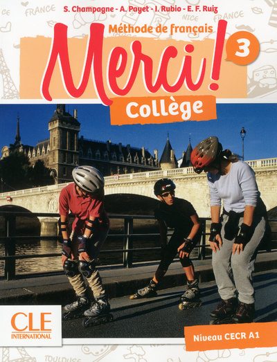 Book Merci Collège 3 élève + exercices + DVD CLE Sophie Champagne